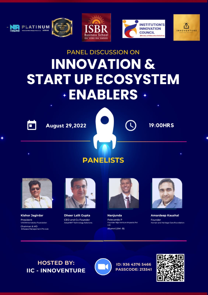 Panel Discussion on Innovation & Start Up Ecosystem Enablers