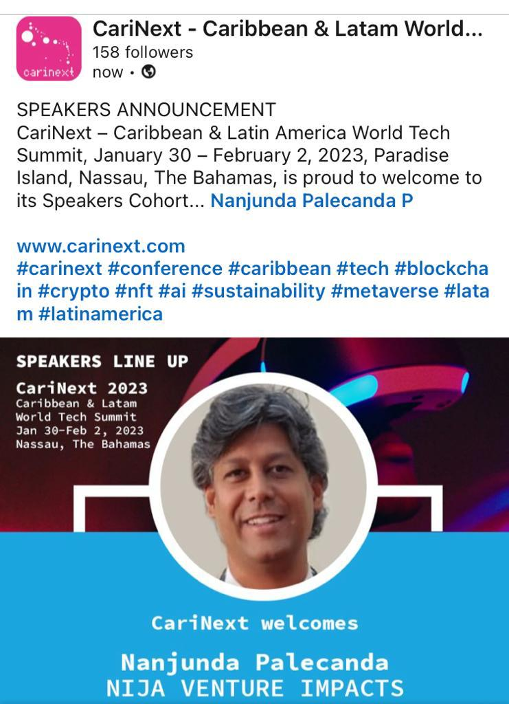 CariNext 2023 — Speaker Announcement, Nassau, The Bahamas