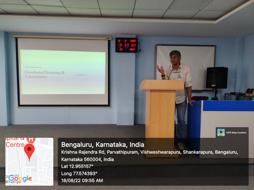 Speaking on Distributed Economy & Tokenisation